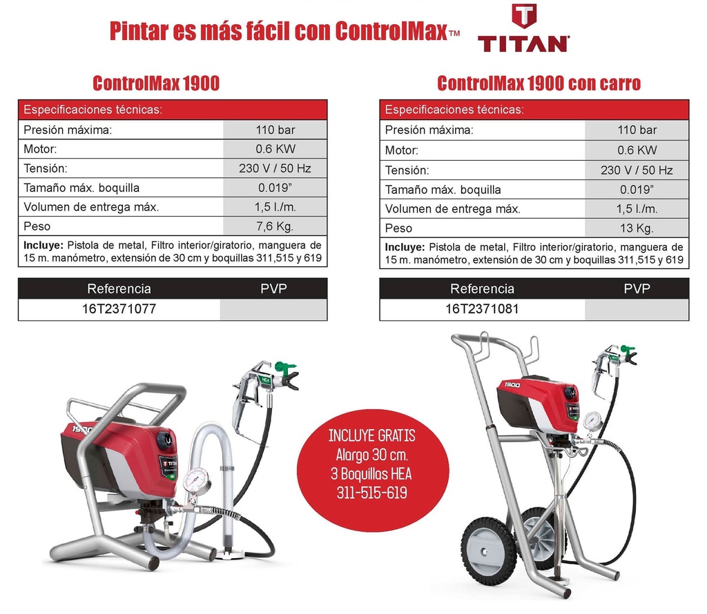 Airless Controlmax 1900 Pro Cart